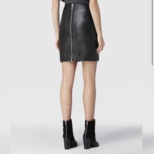 All Saints “Lucille” Black leather skirt, Size 6
